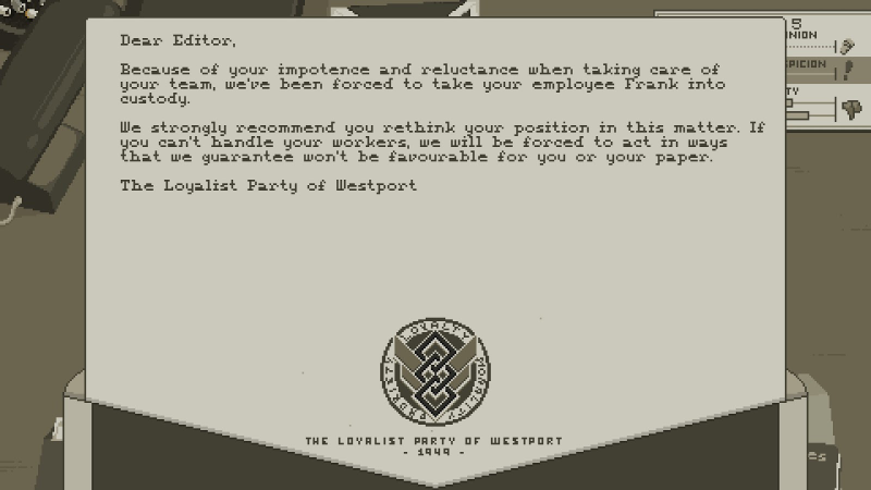 Illustration for article titled Westport Independent Is An Intense Game About Censoring The News